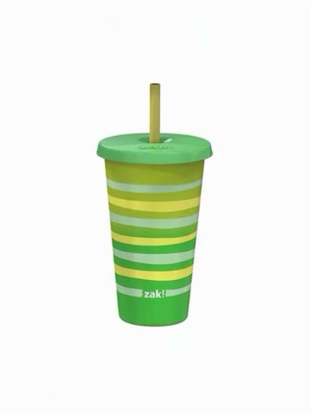 Zak! Designs Green Striped Reusable Tumbler with Lid & Straw - 25oz